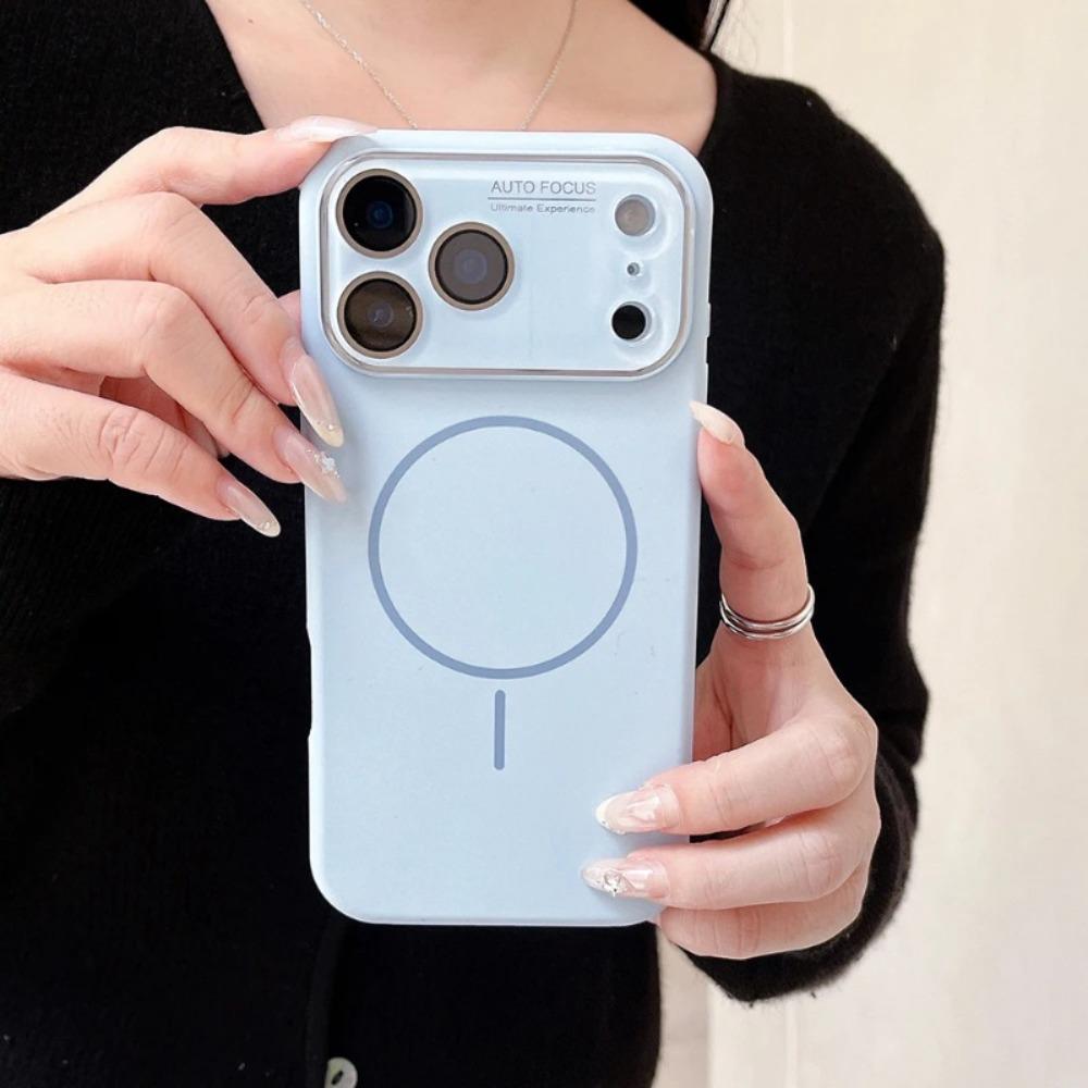 Секунды Меняются На 17Pro Max Жидкий Силиконовый Магнитный Чехол для IPhone 17 Air 16 15 Беспроводная Зарядка Большая Стеклянная Защитная Крышка для Объектива