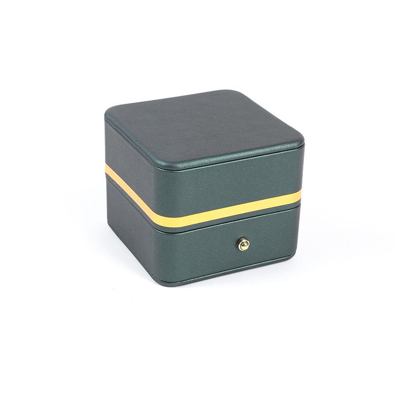Роскошная шкатулка из искусственной кожи с золотой окантовкой для колец, подвесок, браслетов
