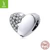 Бусины Сияющее Сердце из Стерлингового Серебра 925 пробы, Дерево Жизни Любви, Аксессуары для DIY Браслета, Серия ко Дню Святого Валентина