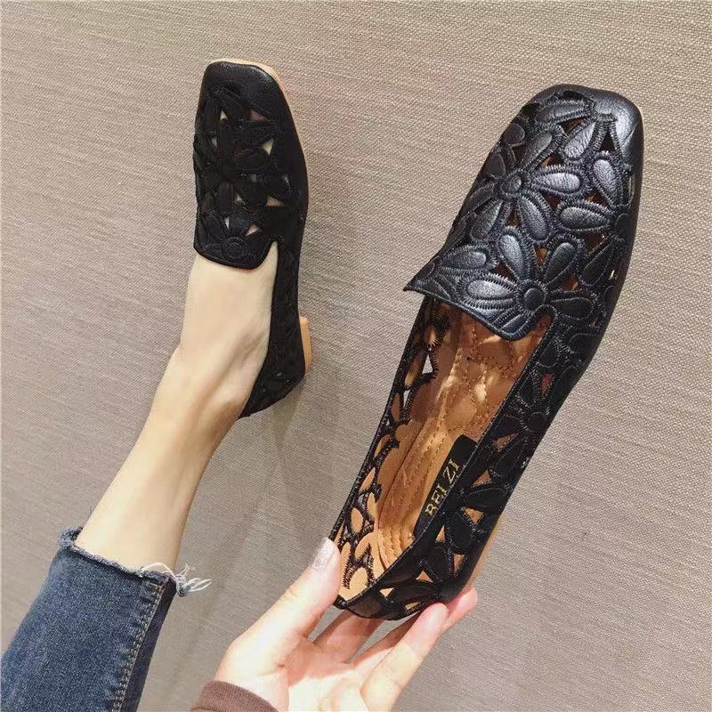 Летние туфли на плоской подошве для женщин, размер 42, модные повседневные туфли на платформе с открытыми носками, сандалии, дышащие туфли без застежек для женщин 2024 г.