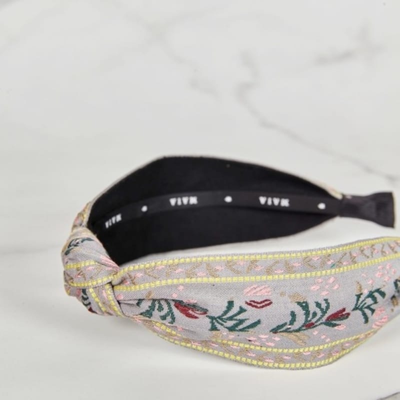 Повязка для волос MAIA Royal Jacquard - Серая