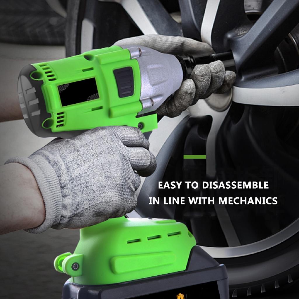 110~220В 19800 мАч Аккумуляторный электрический ударный гайковерт Бесщеточный инструмент с высоким крутящим моментом