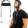 1pc Head and Neck Training Harness with Chain - Strengthen Neck and Chin Muscles with Weight Lifting Exerciser Straps