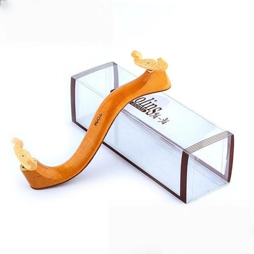 Otoye Violin Shoulder Rest | Maple Shoulder Rest, 1/2", 1/4", 4/4", 3/4", 1/8", Cowhide Leather Pad, Large Elastic Arc, Ergonomic Adjustable Shoulder