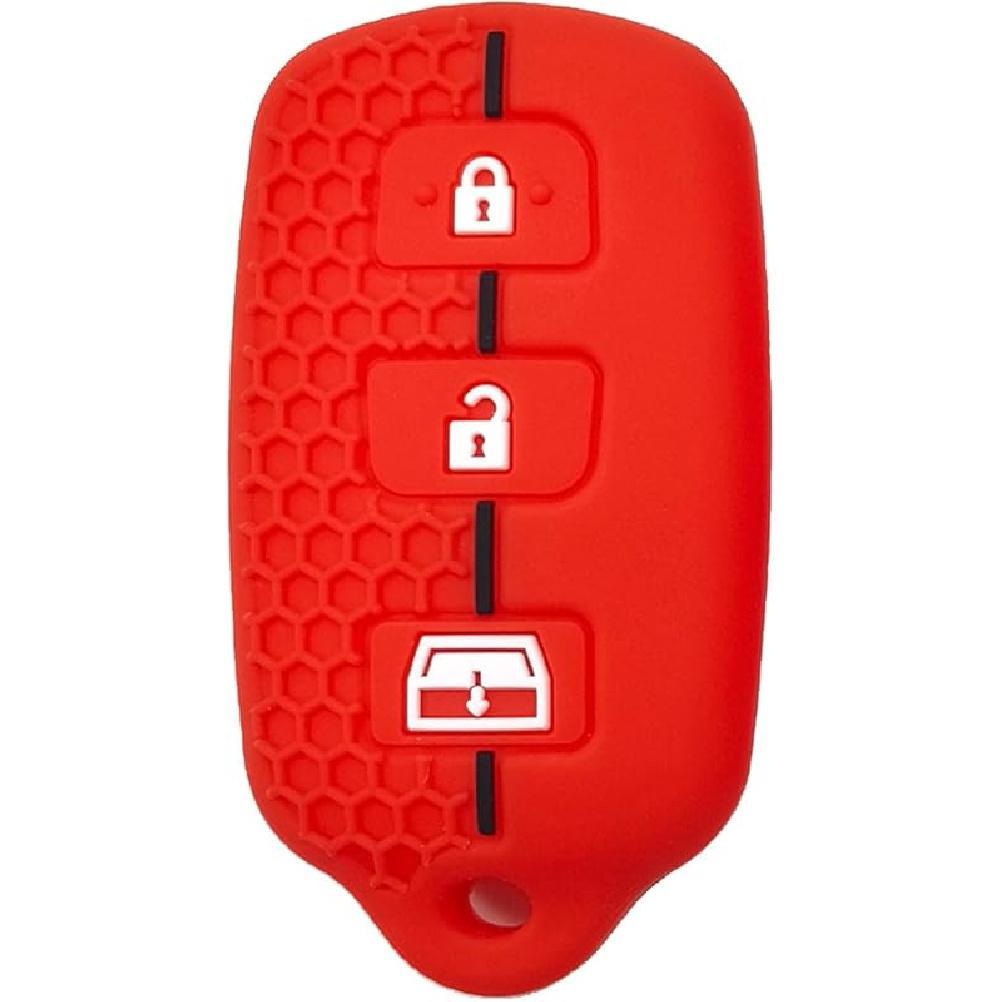 4 Buttons Silicone Key Fob Cover for Toyota 1999-2009 4Runner 2001-2008 Toyota Sequoia, Keyless Remote Holder for HYQ12BAN HYQ1512Y HYQ12BBX (Black)