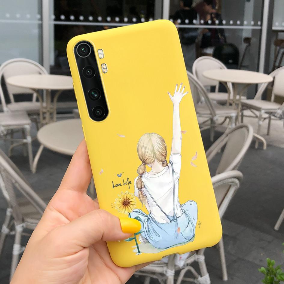 Чехол для Xiaomi Mi Note 10 Lite 6.47" Модный Милый Девочки Расписной Мягкий ТПУ Чехол Для Xiaomi Note 10 Lite MiNote10 Lite Чехол для Телефона