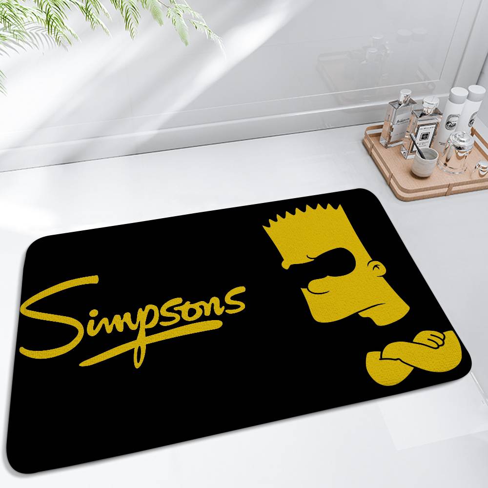 Funny S-Simpsons Floor Mat Bathroom Absorbent Mat Simple Door Dirt-resistant Mat Home Kitchen Mat Foot Mat Entry Mat