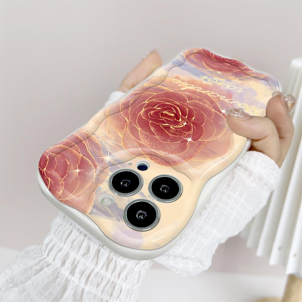 Мультяшный узор кремовая текстура чехол волнистый край мягкий силиконовый чехол для телефона чехол для iPhone Samsung Huawei Honor Xiaomi Redmi Infinix Tecno