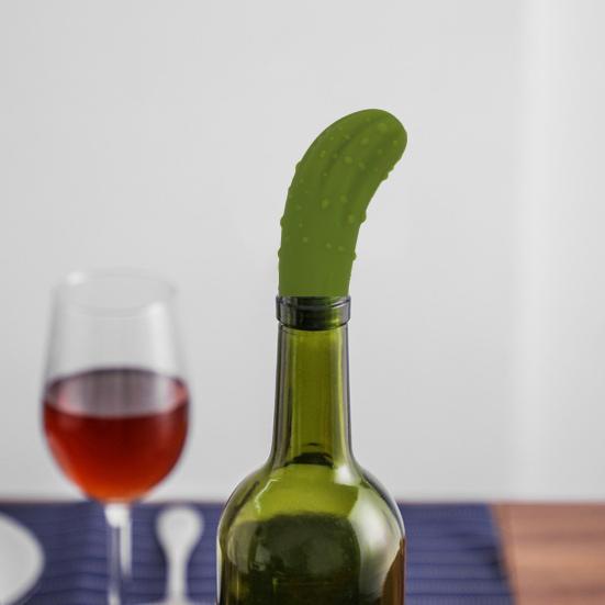 Силиконовая пробка, многоразовая, гибкая, для длительного использования, без запаха, износостойкая, с хорошими герметизирующими свойствами, в форме огурца, для пробки для пива, шампанского, вина