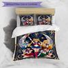 3pcs Duvet Cover Set (1*Duvet Cover + 2*Pillowcase, Without Core), Sailor Moon Print Bedding Set, Bedroom Decor, All‑Season, Birthday Gift
