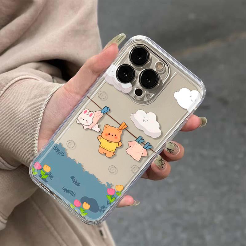 Мультяшный Мягкий Чехол - Полное Покрытие, Защита от Падений для iPhone Xr/11/12/16/17 Pro Max
