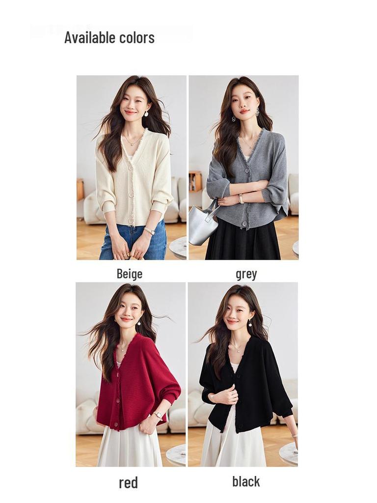 Женский кардиган с рукавами «летучая мышь» и юбка - Модный осенний тренд 2025