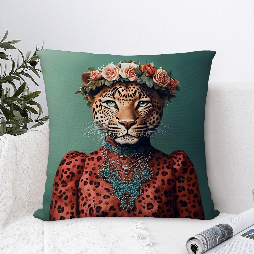 Европейская мода Леопардовая наволочка Диван Декоративный Дом Двусторонняя печать Плюшевые наволочки для диванных подушек Декор Чехол для подушки