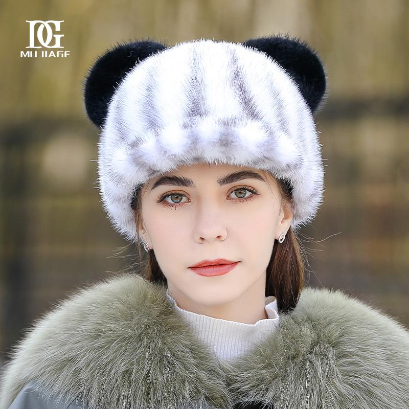Mink Fur Hat Women's Winter Thickened Cute Cat Ear Hat Fashion Foreign Winter Cap