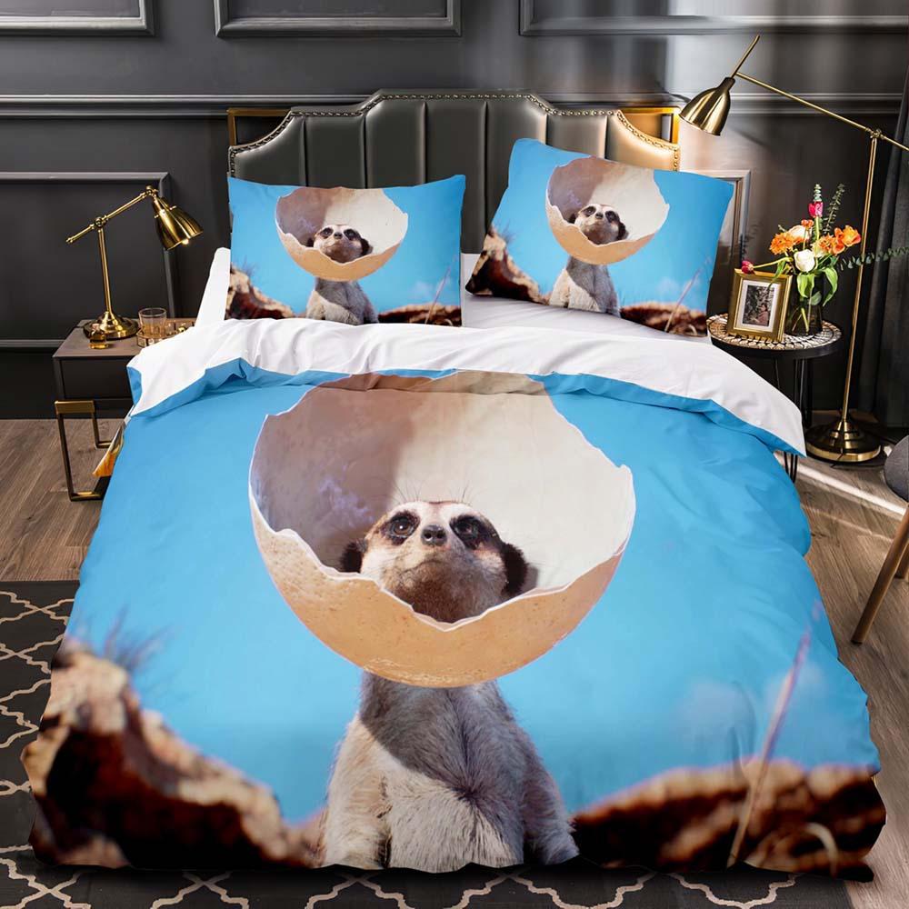 Lion King Queen Duvet Cover Watercolor Animal Bedding Collection For Kids Teens Adults Colorful Wildlife 23Pcs Polyester Quilt Cover