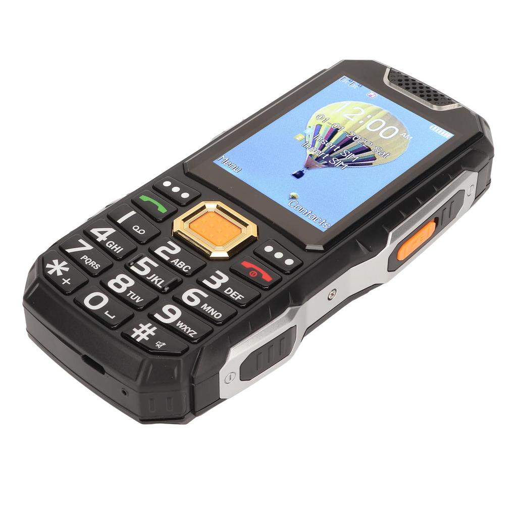 2G старший сотовый телефон 2.8in HD экран 3D большая кнопка две карты старший сотовый телефон с фонариком черный