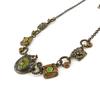 [E5764] - Amber Green 'Clèves' Designer Necklace