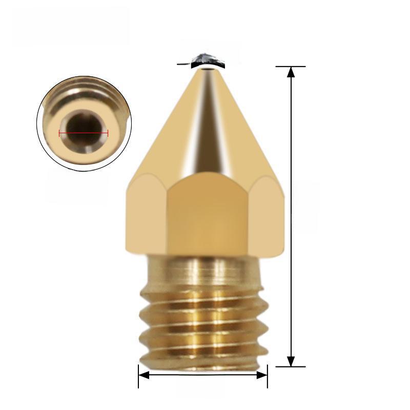 MK8 Brass Nozzle for 3D Printers: Engraving and Printing Accessories
