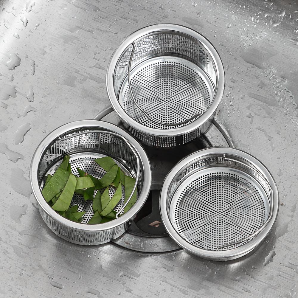 Stainless Steel Water Sink Plug Colander Sink Strainer Plug Filter Basket Food Hair Stopper