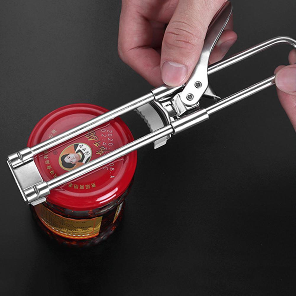 Открывалка для бутылок из нержавеющей стали Многофункциональная ручная открывалка для банок и бутылок Захват для крышек банок Кухонные аксессуары для слабых рук