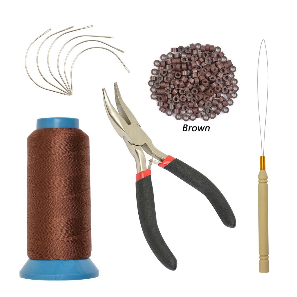 Набор инструментов для наращивания волос, микро-силиконовые кольца, 200 шт., 5,0 мм, микротрубки, бусины, аксессуары для наращивания волос