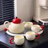 Бытовой керамический чайник и набор чашек Креативный домашний чайный сервиз Гостиная Чашка для воды Чайник