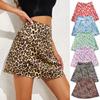 Women's High Waist Short Skirt Slim Mini Skirt Split Skirt Solid Color Ladies A-line Short Skirt