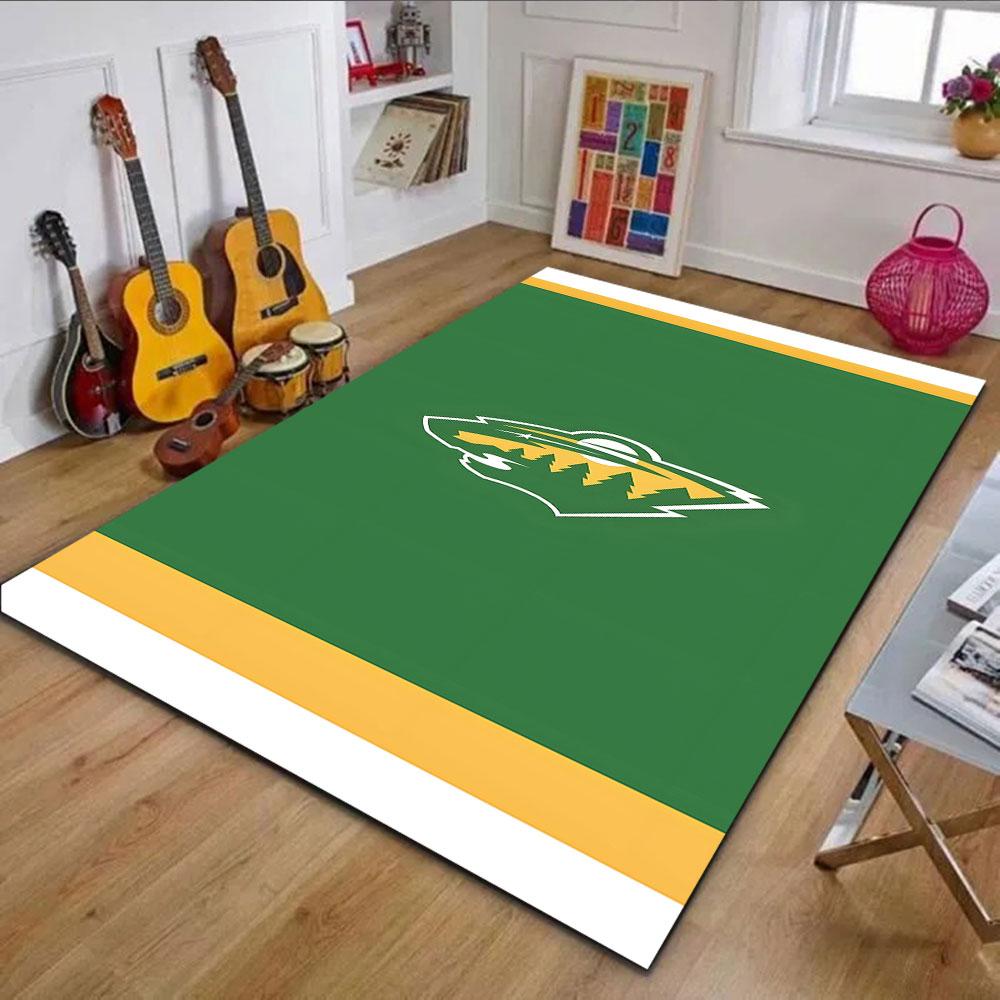 Green Bear Forest Pattern Rug Patterned carpet, non slip mat suitable for living room and bedroom sofas