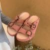 Leather Version Platform Slippers Women's New Summer Fashion Outer Wear Boken Sandals