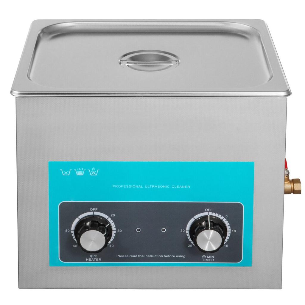 10L Ultrasonic Cleaner Jewelry Cleaner with Heater Timer for Jewelry Cleaning Knob Control Eyeglass Rings Dentures Music Instruments