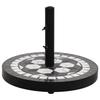 VidaXL Parasol Base Black and White Round 12 Kg 362223