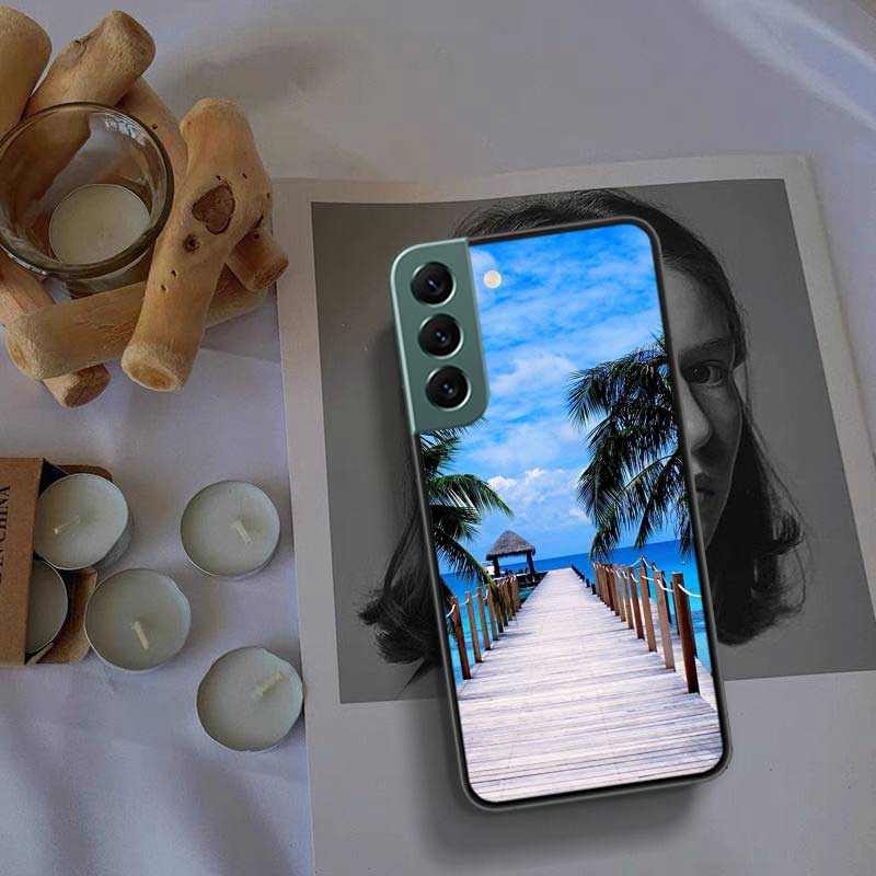 Морские Тропические Пальмы Пляж Чехол для Телефона Для Samsung A16 A26 A36 A56 Galaxy A02S A12 A52S A13 A23 A33 A53 A54 A34 A24 A14 A22 A3