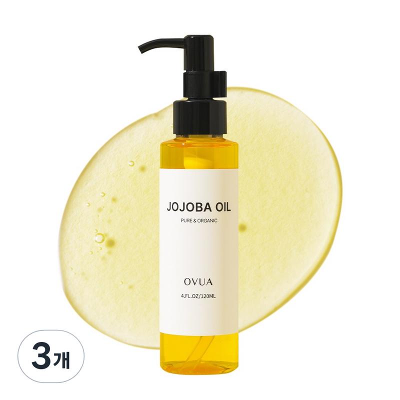 O'Bua Premium Organic Golden Jojoba Oil Pump Type, 3 pcs, 120ml