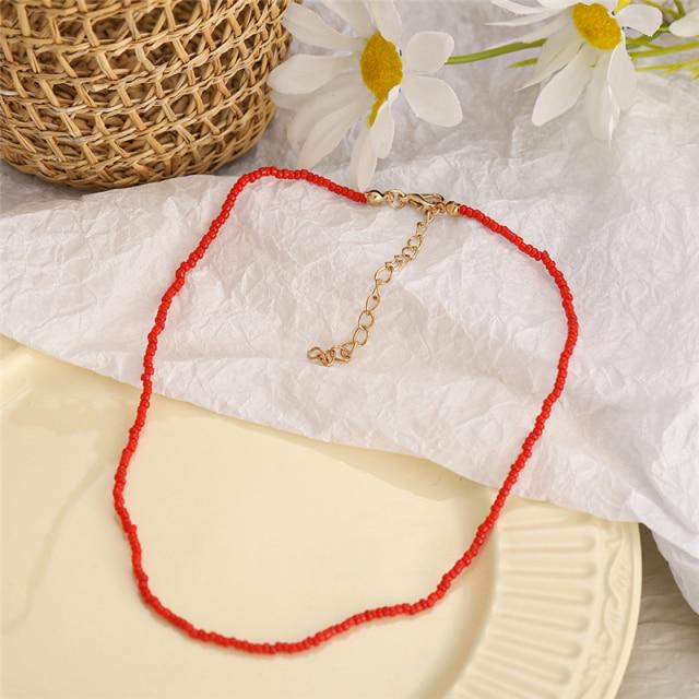 17 км модное колье-чокер из бисера для женщин, богемное красочное короткое ожерелье ручной работы с жемчугом Дейзи, ювелирные изделия на воротнике