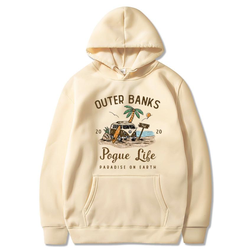 Графическая толстовка Pogue Life с капюшоном Outer Banks - Зимне-весенняя повседневная куртка с капюшоном для мужчин и женщин