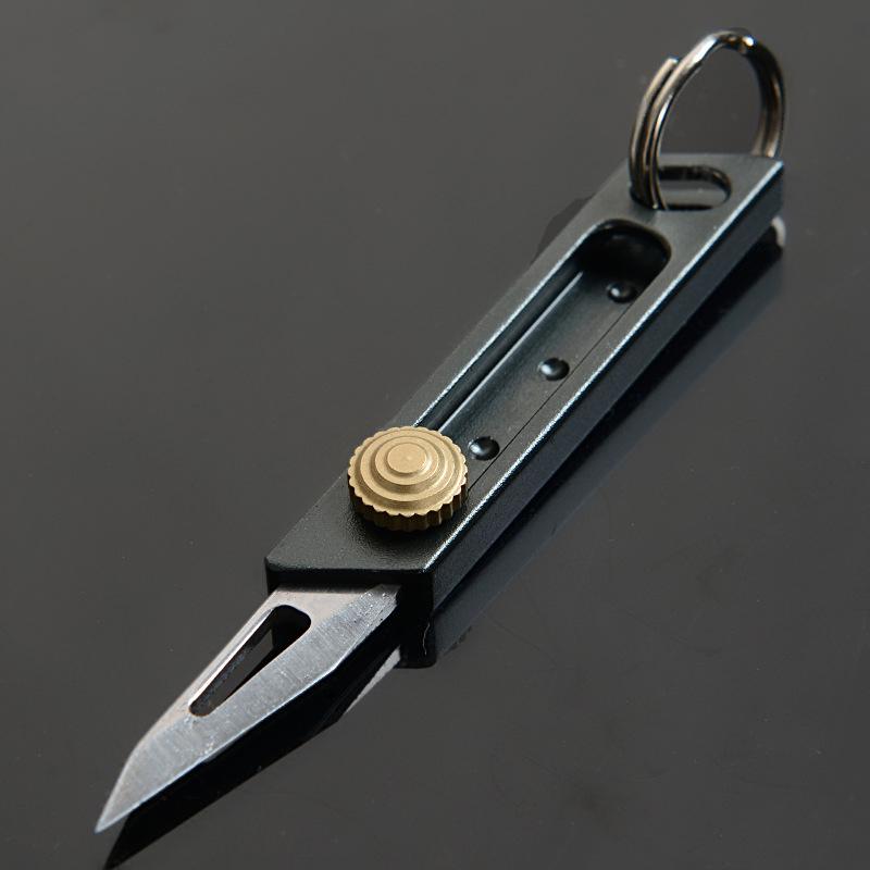 New Titanium Alloy Mini Knife Small Sharp Self-defense Knife Pendant Keychain Gadget Portable Express Unpacking Artifact