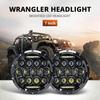7 Inch 150W 6500K LED Black Motorcycle Headlight H4 Hi/Low Beam Headlamp