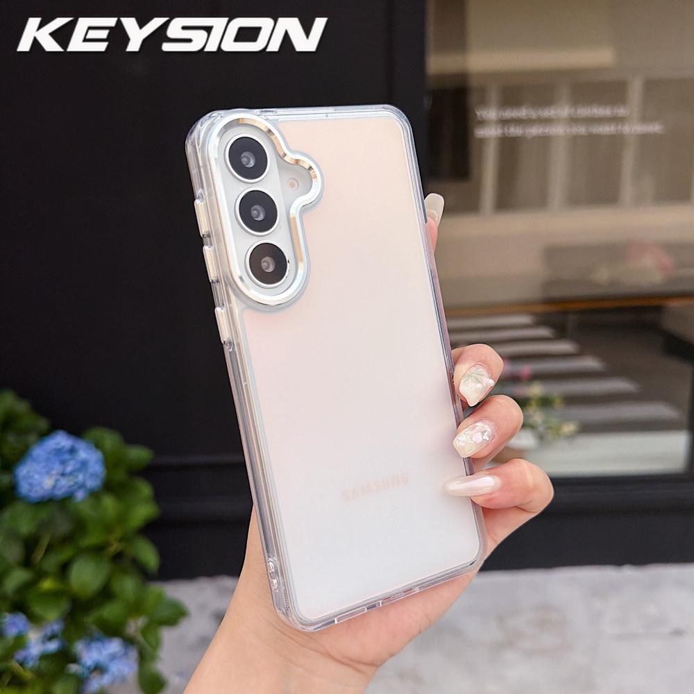 KEYSION Лазерный градиентный цветной чехол для телефона Samsung Galaxy S24 S25 S26 Ultra 5G S26+ S25 FE TPU+PC Ударопрочная задняя крышка
