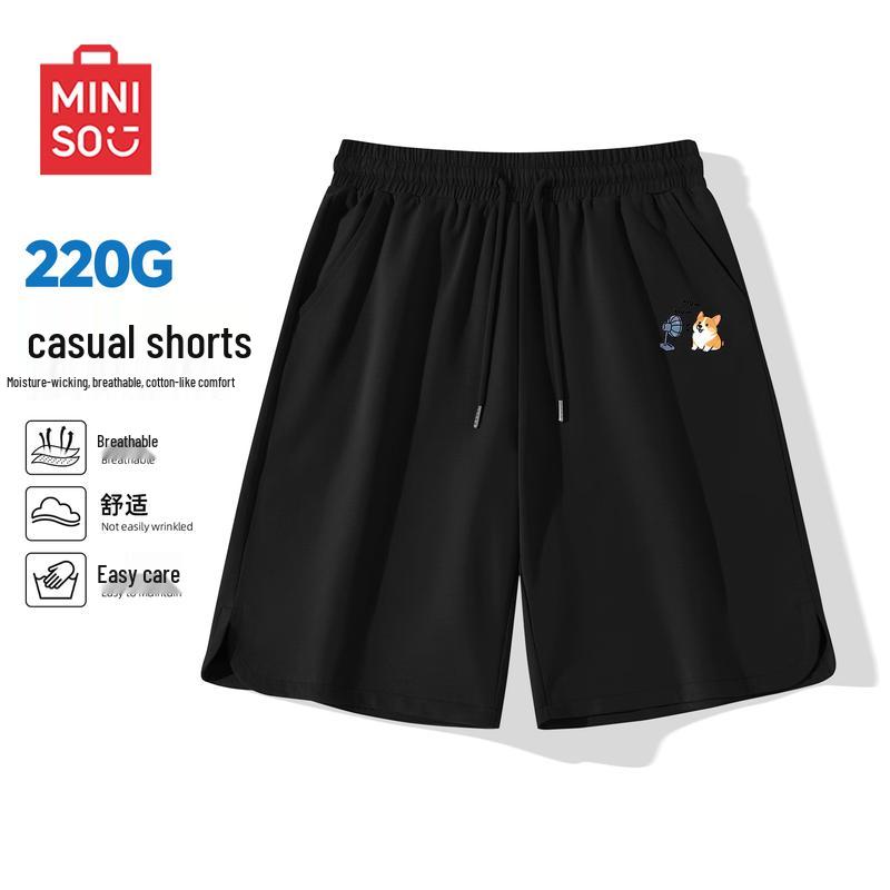 MINISO Men's Heavyweight Knit Summer Casual Shorts