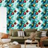 Ink Wallpaper Turquoise, Sea Blue, Mint and White for Living Room and Bedroom 50x1000