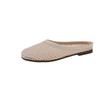 Baotou Half Slippers Women's Summer Wear New One-pedal Pregnant Women's Single Shoes Woven Hollow Sandals