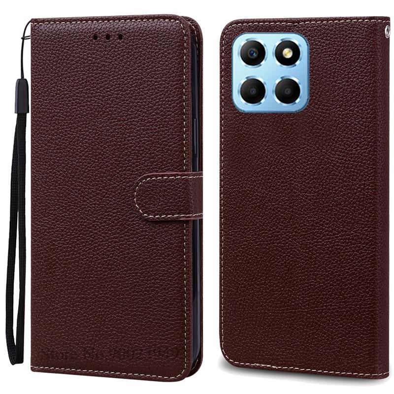 For Honor X6 Case Huawei Honor X6 2022 Cover Silicone Wallet Flip Leather Case For Honor X6 VNE-LX1 VNE-LX2 Phone Case Fundas