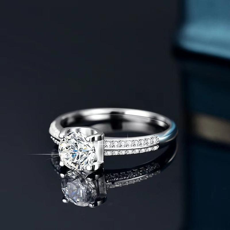 Модное квадратное кольцо с настоящим муассанитом и бриллиантом из чистого серебра 925 пробы для женщин, ювелирные украшения, свадебный подарок