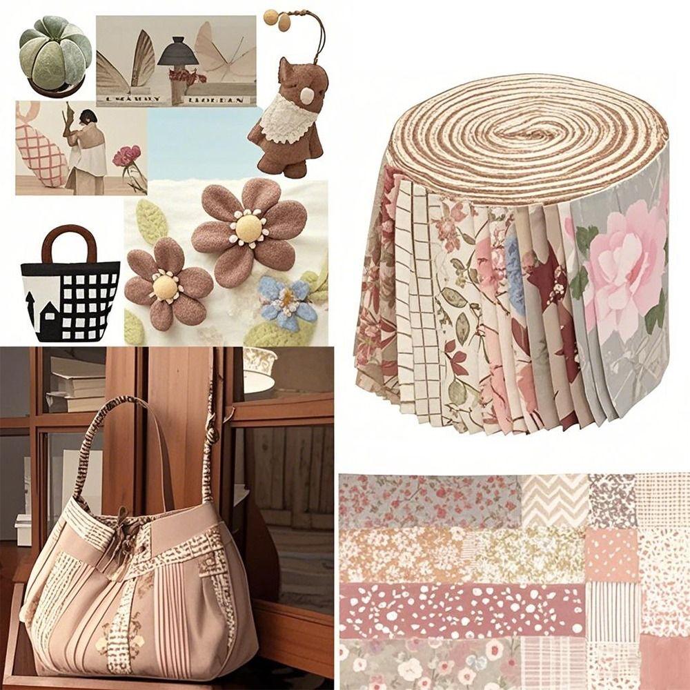 42 Sheets Colorful Precuts Fabric Jelly Rolls Creative Patchwork Fabrics Home Decor