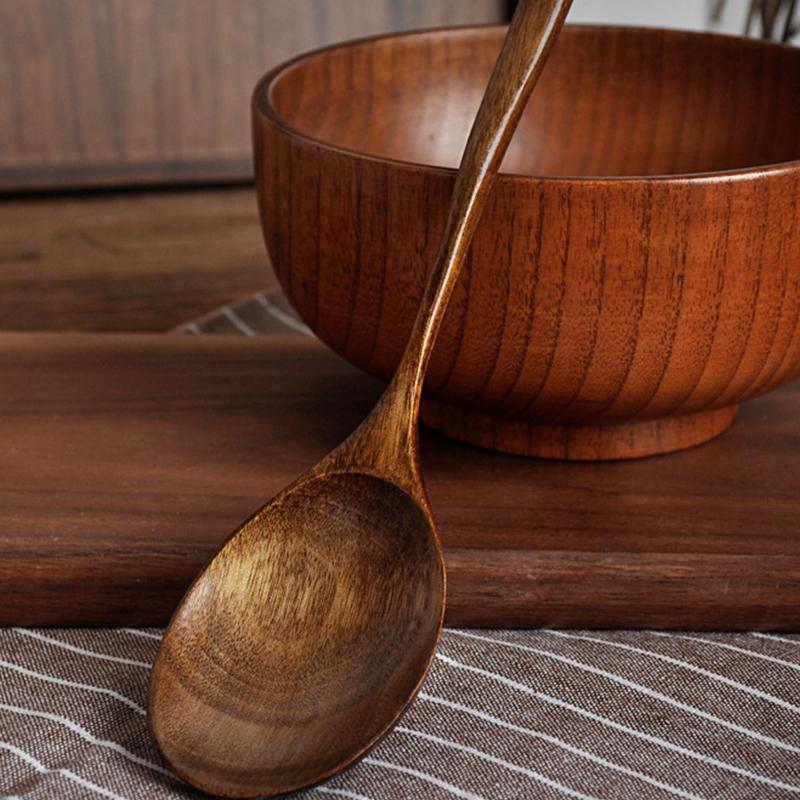 Ложки Деревянная суповая ложка Экологичная посуда Натуральный эллипс Деревянный половник