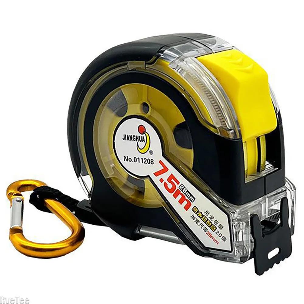 7,5 м Водонепроницаемая рулетка с экстратолстой стальной лентой, двусторонняя шкала, выдвижная, для столярных работ, дизайнерские измерительные инструменты