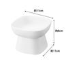 Yamazaki Tower Ceramic Pet Food W x D x Dishwasher and Microwave Product 1779 Bowl, White, Easy-to-Eat Height, Approx. 4.5" 4.5" 3.3" H, Safe, Number