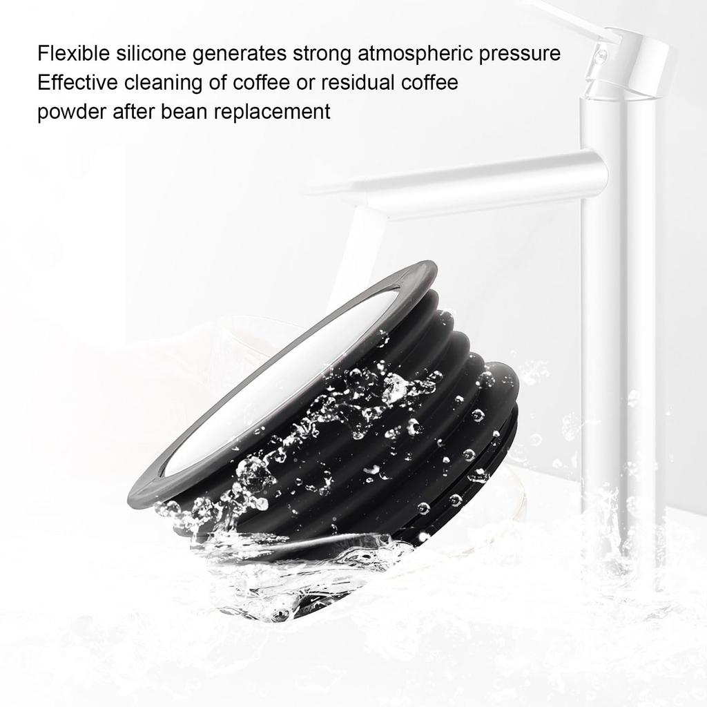 Cryfokt Grinder Blowing Bean Bin, Food-Grade Silicone Coffee Grinder Blowing Tool, Coffee Grounds Removal Tool, Universal Coffee Grinder Cleaning