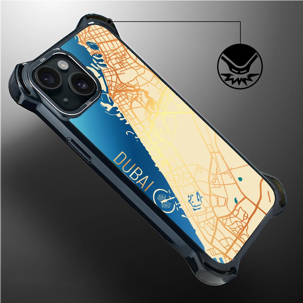 Etui Do Iphone 15 Plus Ibizu Dropguard Ultra Z Magsafe, Mapy Świata, Dubai