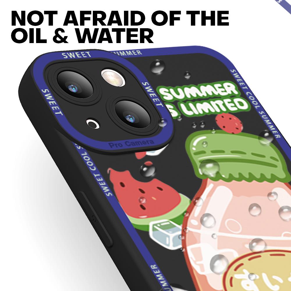 For iPhone 16 15 14 Pro Max Redmi Note 13 12 Pro Samsung S25 S24 Ultra A13 A14 A15 A16 Creative Summer Drink Pattern Soft Silicone Phone Case